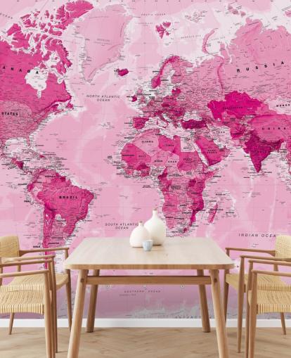 Bright Pink Wallpaper Mural
