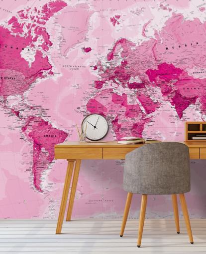Bright Pink Wallpaper Mural