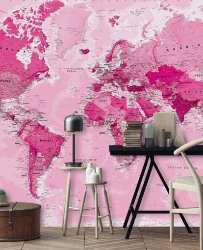 Bright Pink Wallpaper Mural