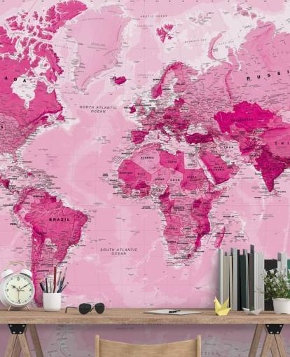 Bright Pink Wallpaper Mural