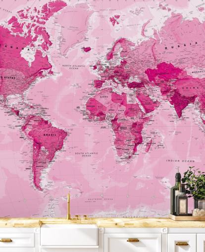 Bright Pink Wallpaper Mural