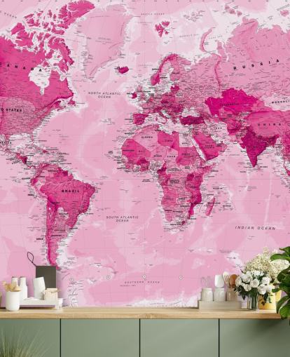 Bright Pink Wallpaper Mural