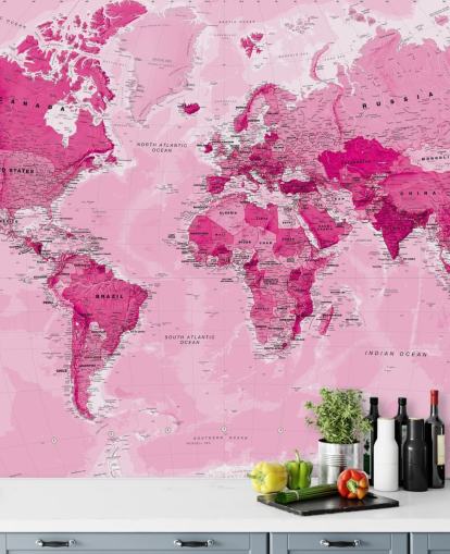 Bright Pink Wallpaper Mural