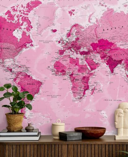 mural de papel pintado rosa brillante mural de papel pintado rosa brillante