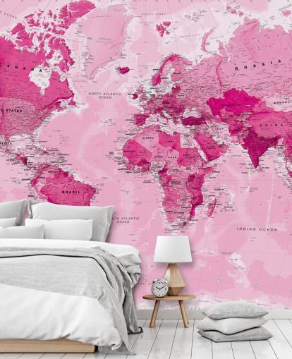 Bright Pink Wallpaper Mural