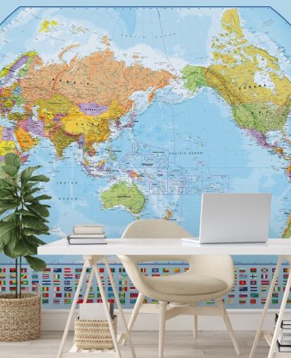 Mapa del mundo y banderas Mapa del mundo y banderas