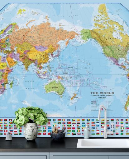 Mapa del mundo y banderas Mapa del mundo y banderas