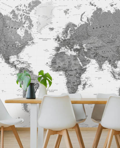 Tummanharmaa maailmankartta taustakuva