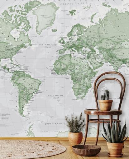 Light Green Wallpaper Mural