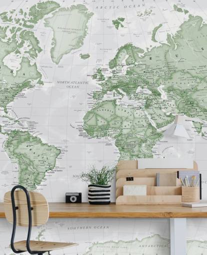 Light Green Wallpaper Mural