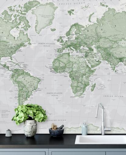 Light Green Wallpaper Mural