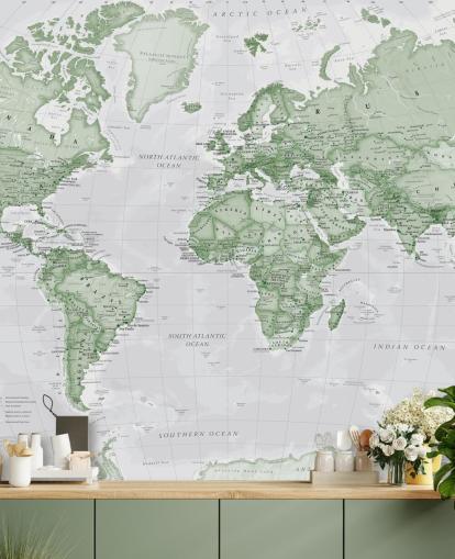 Light Green Wallpaper Mural Light Green Wallpaper Mural