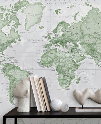 Light Green Wallpaper Mural