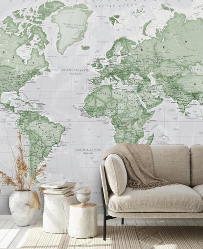 Light Green Wallpaper Mural