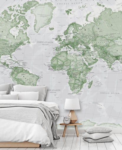 Light Green Wallpaper Mural