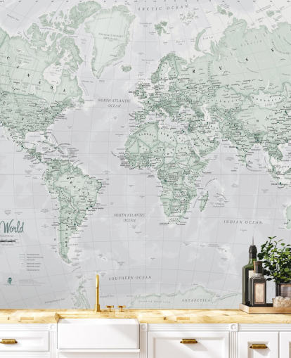 Fondo de pantalla gris con mapa del mundo moderno Fondo de pantalla gris con mapa del mundo moderno