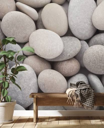 Parede de seixo Papel de parede Pebble