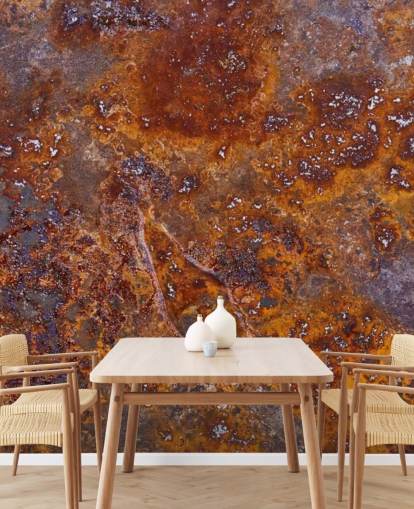metallic wallpaper mural called Rust at Wallsauce for bedrooms, kitchens and offices