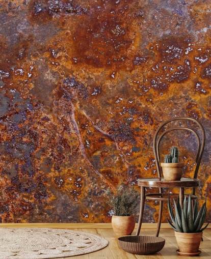 metallic wallpaper mural called Rust at Wallsauce for bedrooms, kitchens and offices