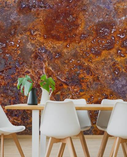 mural de papel pintado metálico llamado Rust at Wallsauce para dormitorios, cocinas y oficinas