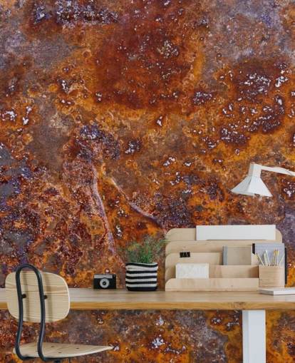 metallisk tapetmaleri kalt Rust på Wallsauce for soverom, kjøkken og kontorer