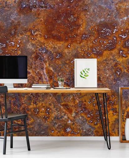 metallic wallpaper mural called Rust at Wallsauce for bedrooms, kitchens and offices