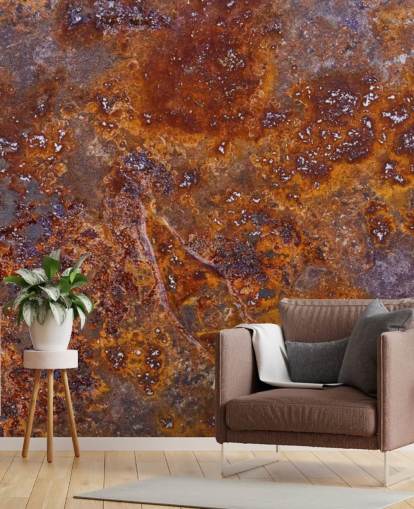 metalen behangmuurschildering genaamd Rust at Wallsauce voor slaapkamers, keukens en kantoren metalen behangmuurschildering genaamd Rust at Wallsauce voor slaapkamers, keukens en kantoren