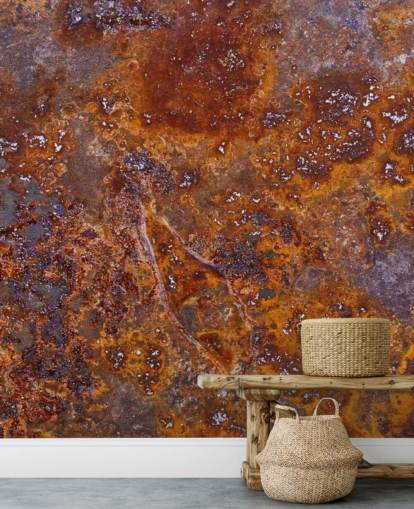metallic wallpaper mural called Rust at Wallsauce for bedrooms, kitchens and offices