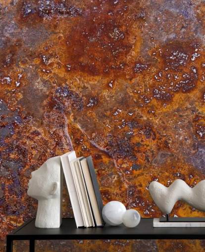 metallic wallpaper mural called Rust at Wallsauce for bedrooms, kitchens and offices