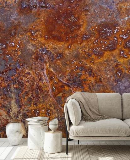 metallic wallpaper mural called Rust at Wallsauce for bedrooms, kitchens and offices