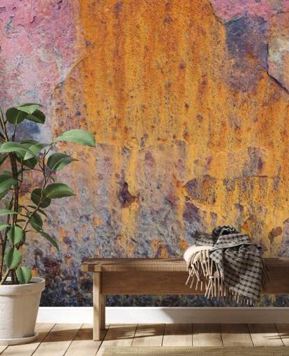 Coloured Rust Wallpaper Mural