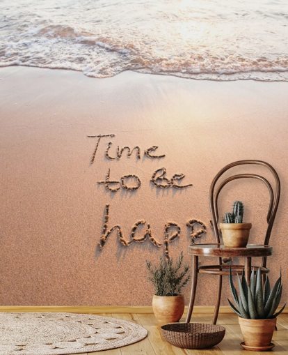Mural de papel de parede tempo para ser feliz
