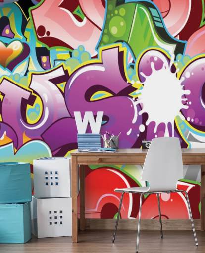 Papier peint Music Splash Graffiti