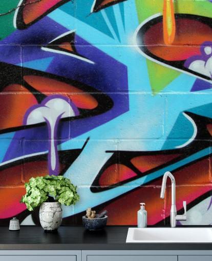Zing Lettering Graffiti Wallpaper Mural