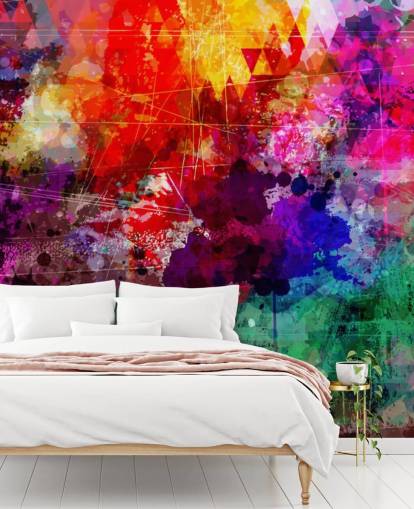 rainbow custom graffiti wallpaper mural called Rainbow Graffiti for child's bedroom