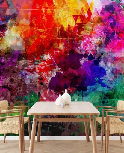 individuelles Graffiti-Tapeten-Wandbild mit dem Namen Rainbow Graffiti für das Kinderzimmer