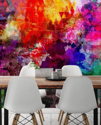 rainbow custom graffiti wallpaper mural called Rainbow Graffiti for child's bedroom rainbow custom graffiti wallpaper mural called Rainbow Graffiti for child's bedroom