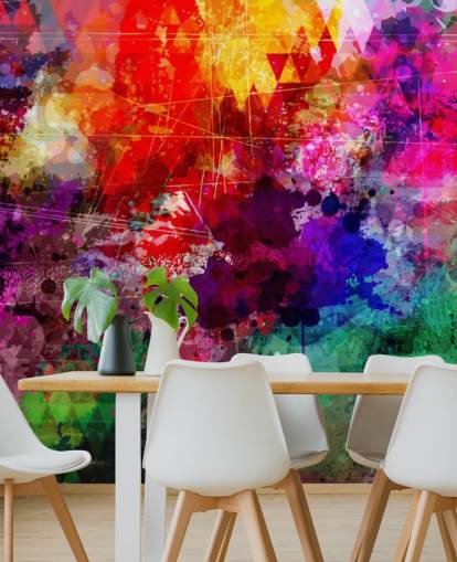 mural de papel de parede de grafite personalizado de arco-íris chamado Rainbow Graffiti para quarto de criança