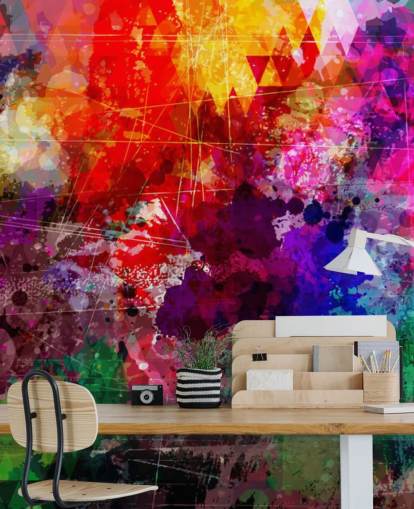 papier peint graffiti personnalisé arc-en-ciel appelé Rainbow Graffiti pour chambre d'enfant