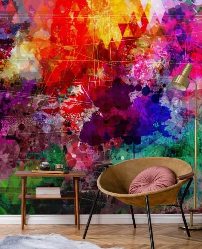 mural de papel pintado de graffiti personalizado de arcoíris llamado Rainbow Graffiti para dormitorio infantil mural de papel pintado de graffiti personalizado de arcoíris llamado Rainbow Graffiti para dormitorio infantil