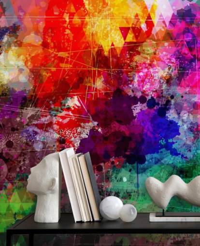 rainbow custom graffiti wallpaper mural called Rainbow Graffiti for child's bedroom