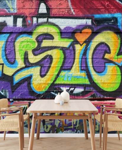 Tapeten-Wandbild „Musik schreiben“ Graffiti