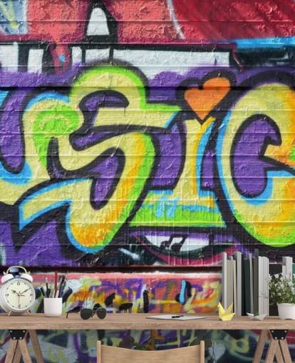 Tapeten-Wandbild „Musik schreiben“ Graffiti Tapeten-Wandbild „Musik schreiben“ Graffiti