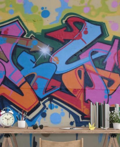 Carta da parati murale con arte di strada