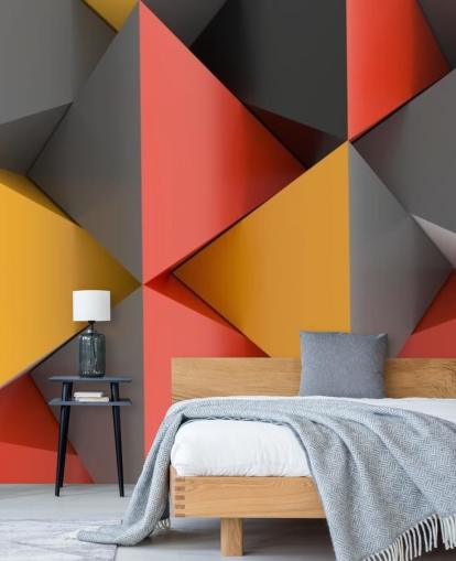 3D pyramidit Taustakuva Mural 3D pyramidit Taustakuva Mural