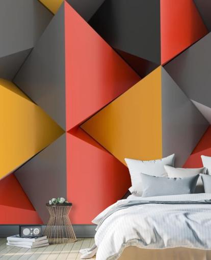 3D Pyramids Wallpaper Mural 3D Pyramids Wallpaper Mural