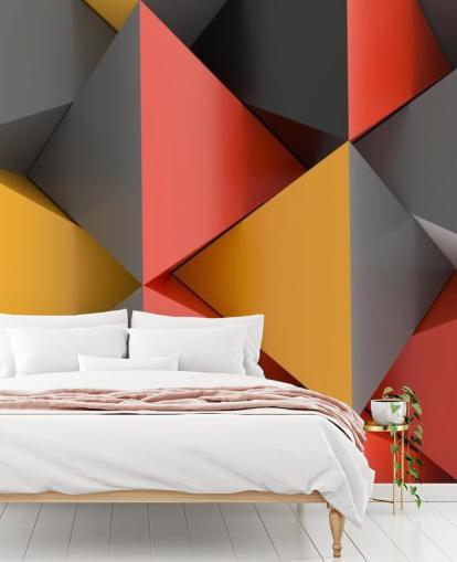 3D Pyramids Wallpaper Mural
