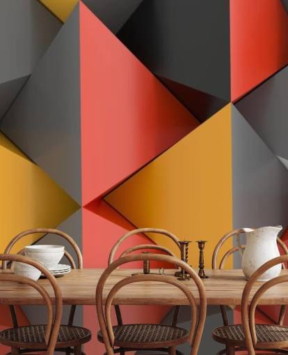 Decorazione murale con piramidi 3D