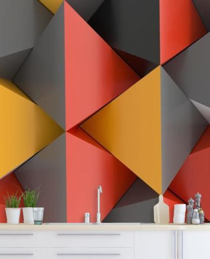 Decorazione murale con piramidi 3D Decorazione murale con piramidi 3D