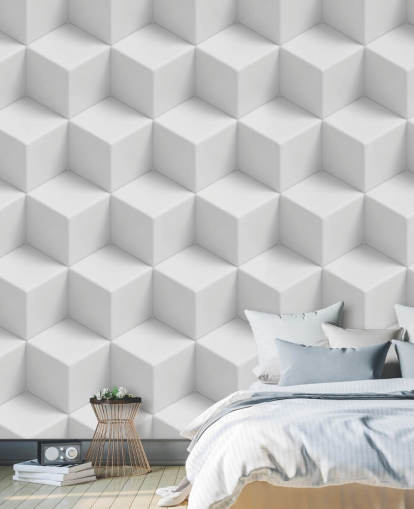 3D Geometric Cubes Wallpaper Mural 3D Geometric Cubes Wallpaper Mural